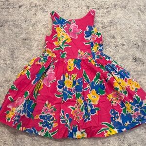EUC 4T Polo by Ralph Lauren Vibrant Floral Kids Dress